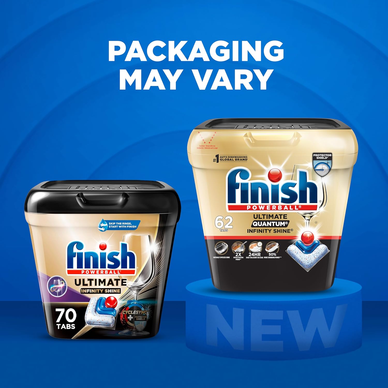 Finish Ultimate Quantum Infinity Shine Dishwasher Pods – Clean-Lined Dishwasher Pods, Neutral-Scent Fresh Finish