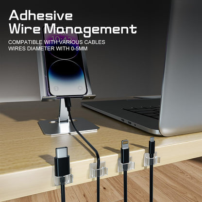 fits cables up to 5mm/0.2 inch diameter including usb, hdmi, and string light wire
