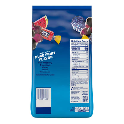 five assorted original fruit flavors: watermelon, green apple, cherry, grape, blue raspberry