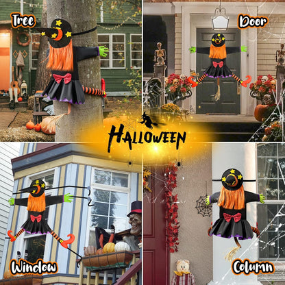 FestiveFlo Flying Crashed Witch Prop – Thoughtful Housewarming Present for Fall Season and Halloween Enthusiasts