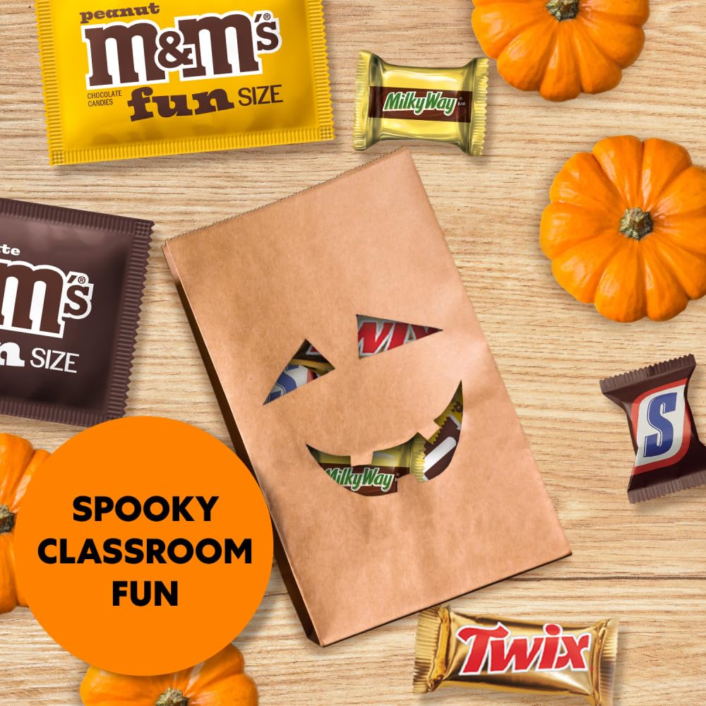 M&M'S, SNICKERS, TWIX & MILKY WAY Tamper-Evident Individually Wrapped Halloween Candy for Worry-Free Trick-or-Treat Distribution, 120 Count Bag