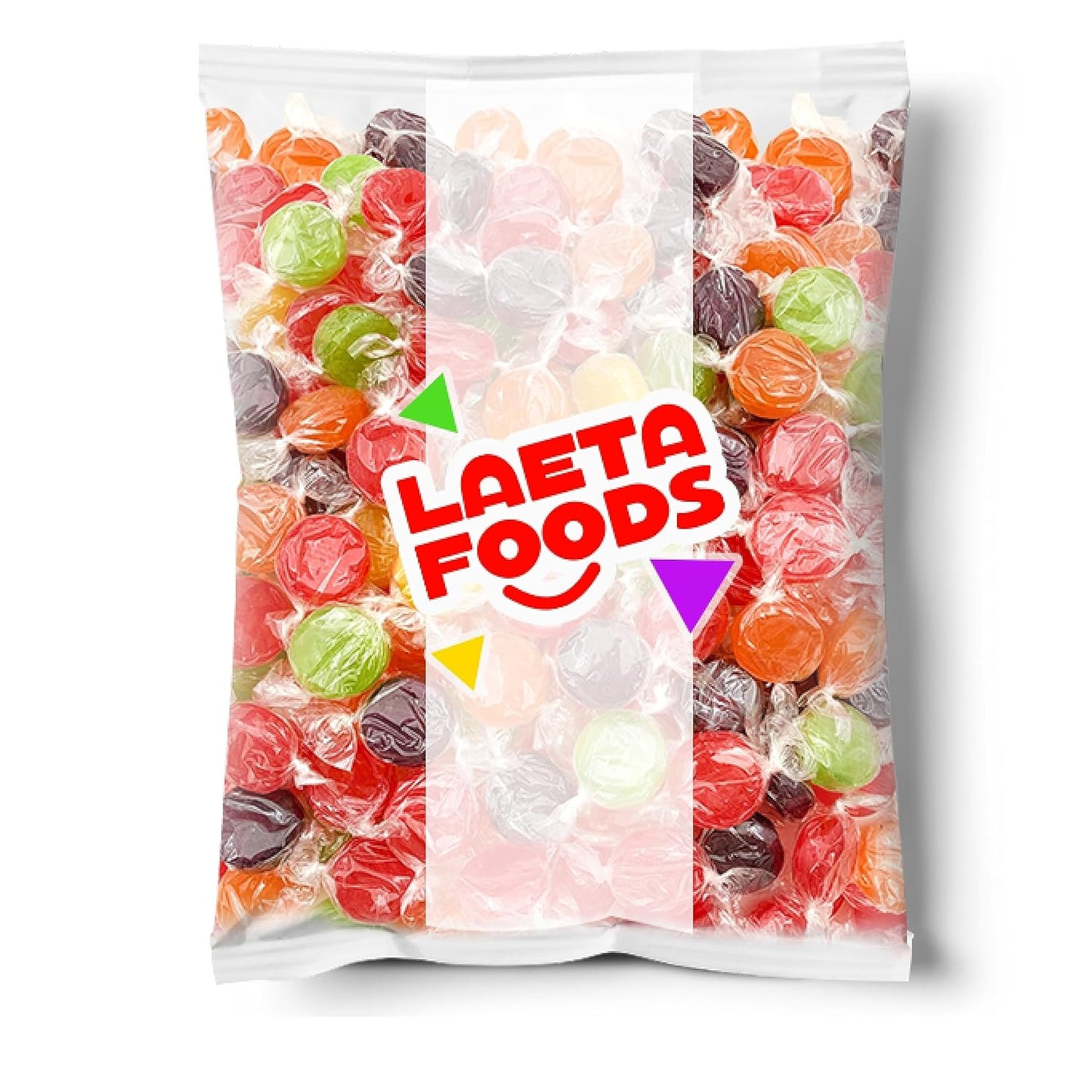 five-flavor assortment: strawberry, orange, green apple, pineapple, grape
