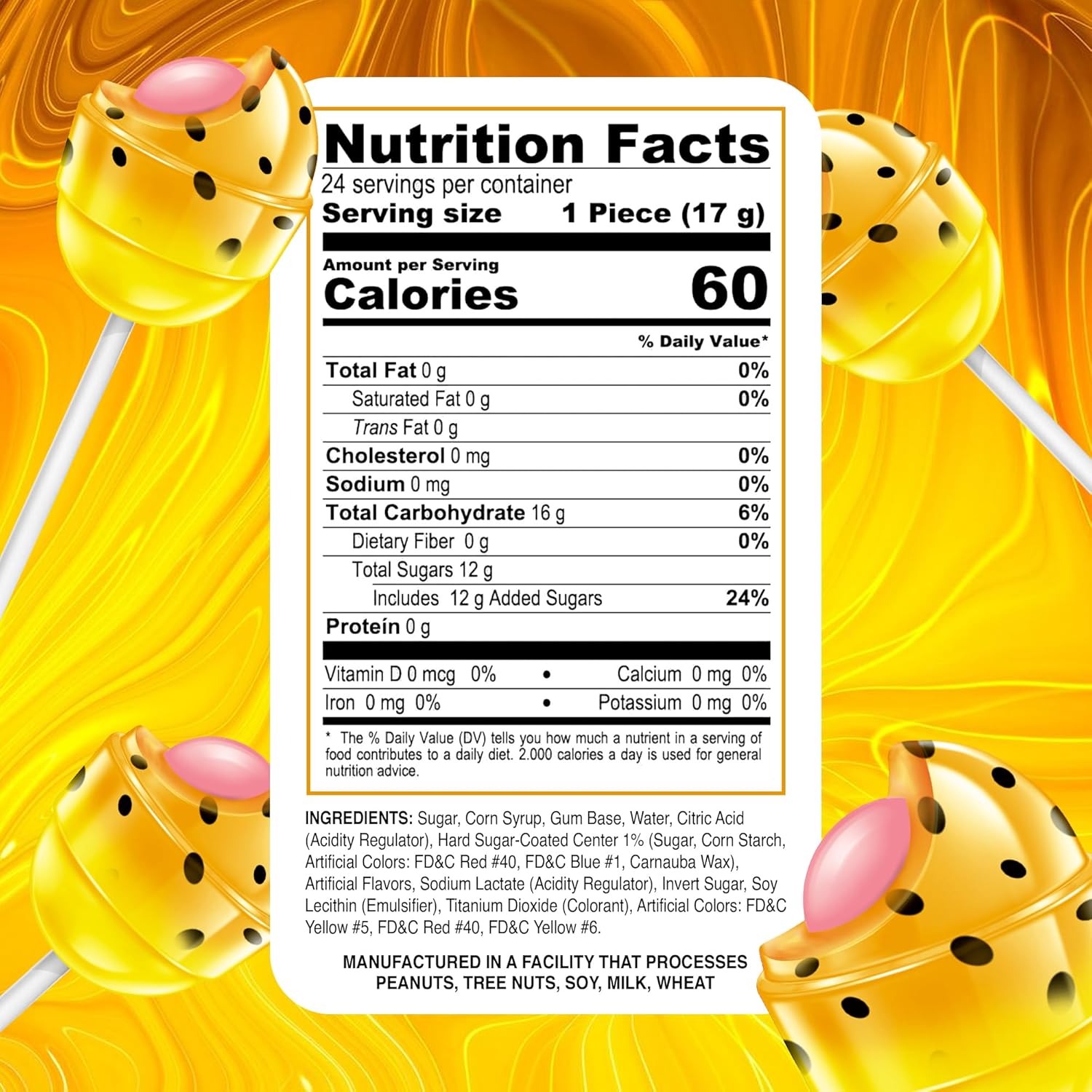 five flavor profiles: mango, passion fruit, watermelon, strawberry, and assorted