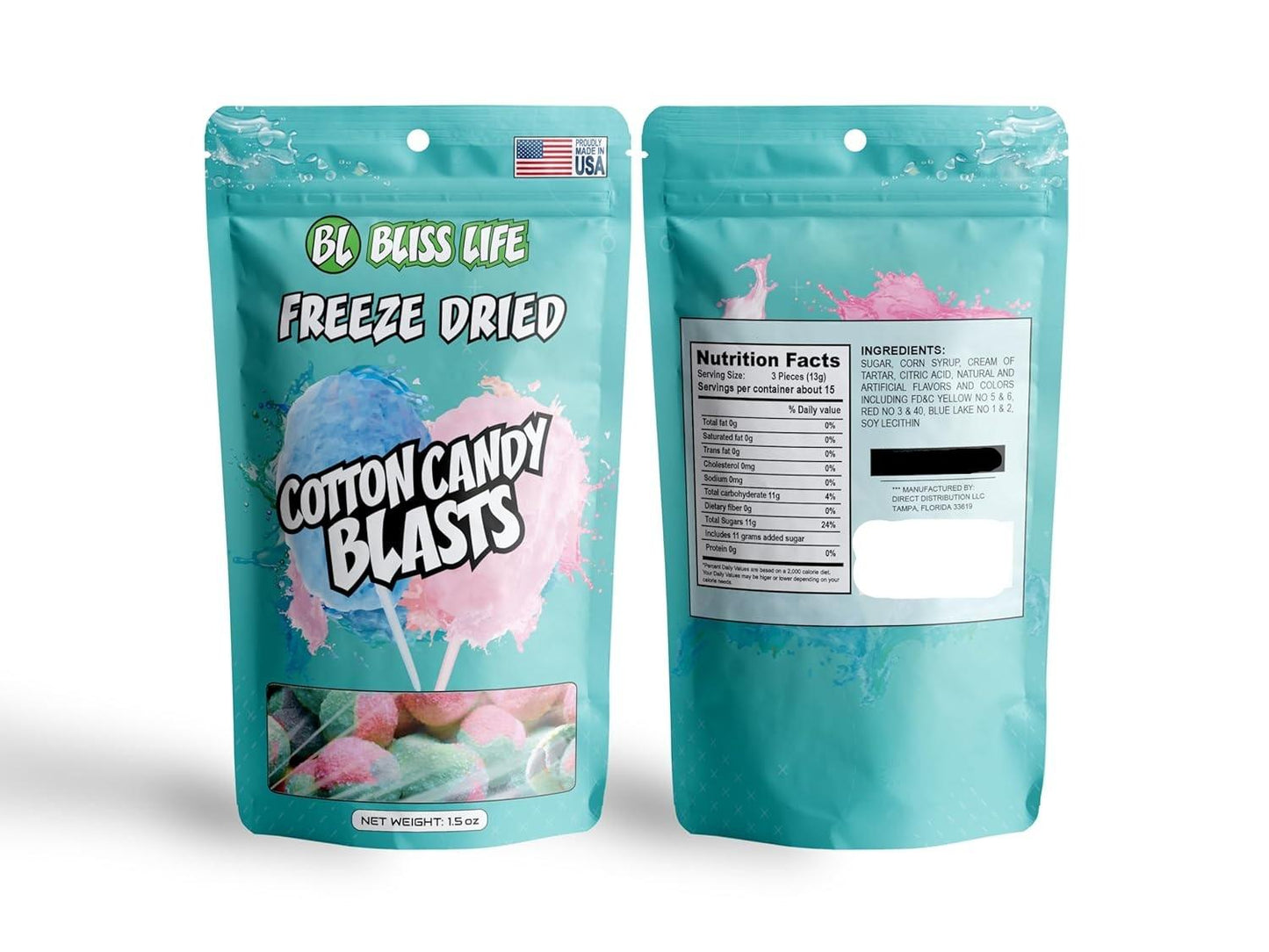 five flavor variants: cotton candy, blue raspberry, watermelon, cinnamon, and pineapple reaper