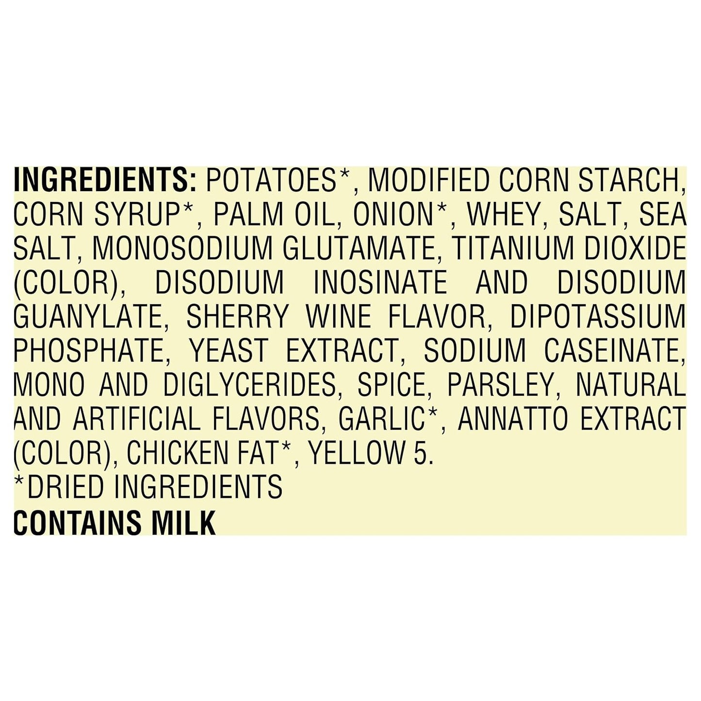 five flavor variants in one product line covering creamy, brothy, beef, poultry, and vegetable profiles