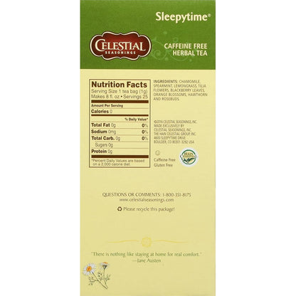five flavor variants including chamomile, sleepytime, peppermint, and mandarin orange spice