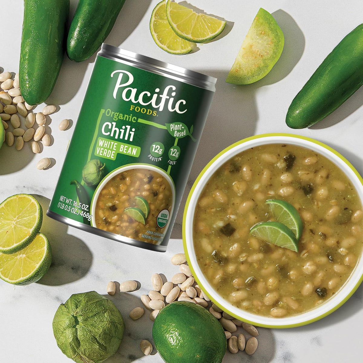 five flavor variants including fire roasted vegetable, white bean verde, black bean & sweet potato, and classic chili