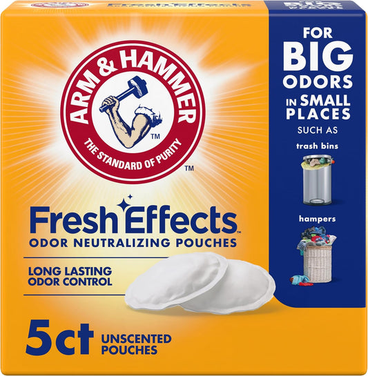 five individually sealed single-use pouches for portable freshness