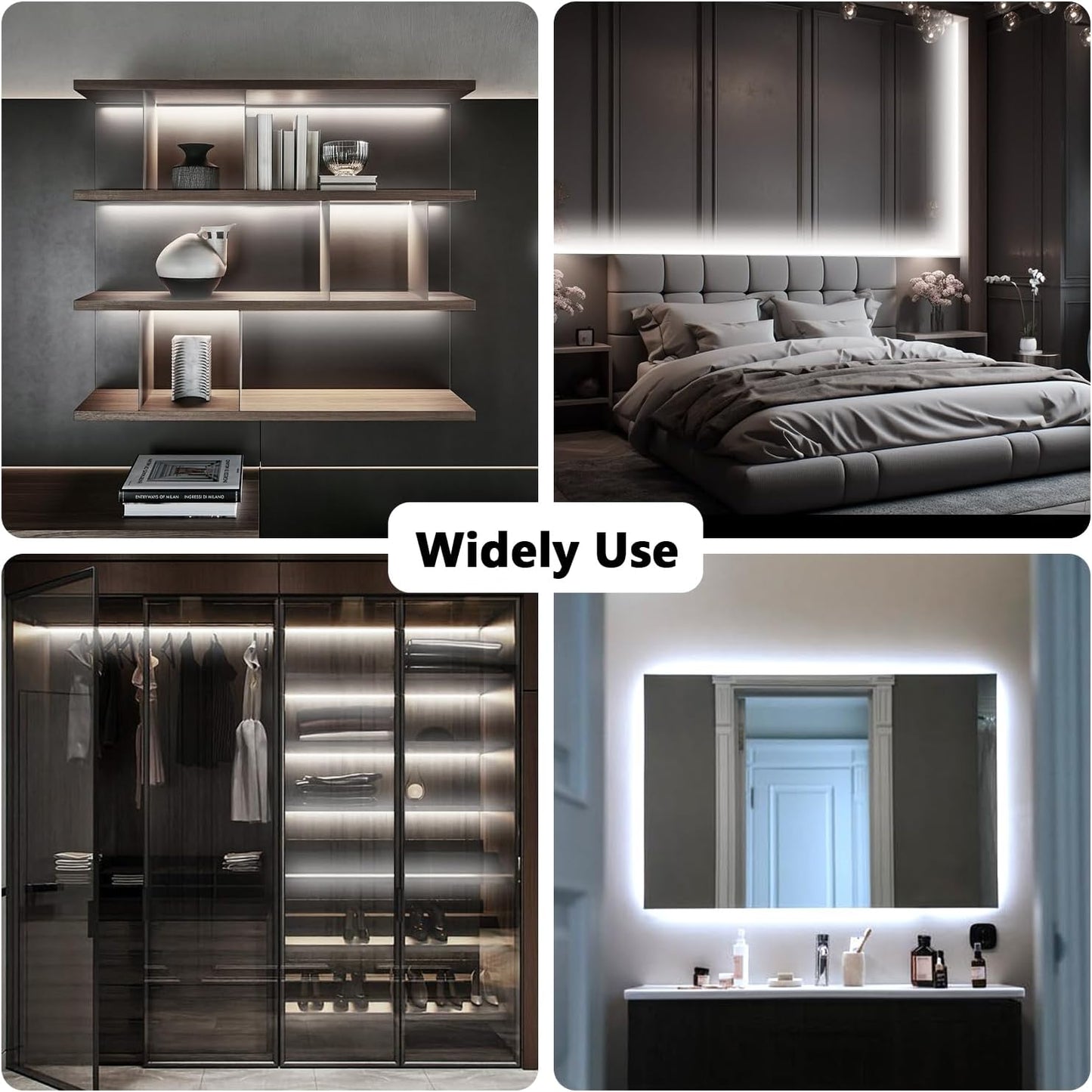 five length/color variants: 16.4ft/20ft/40ft/50ft in white 6500k and warm white