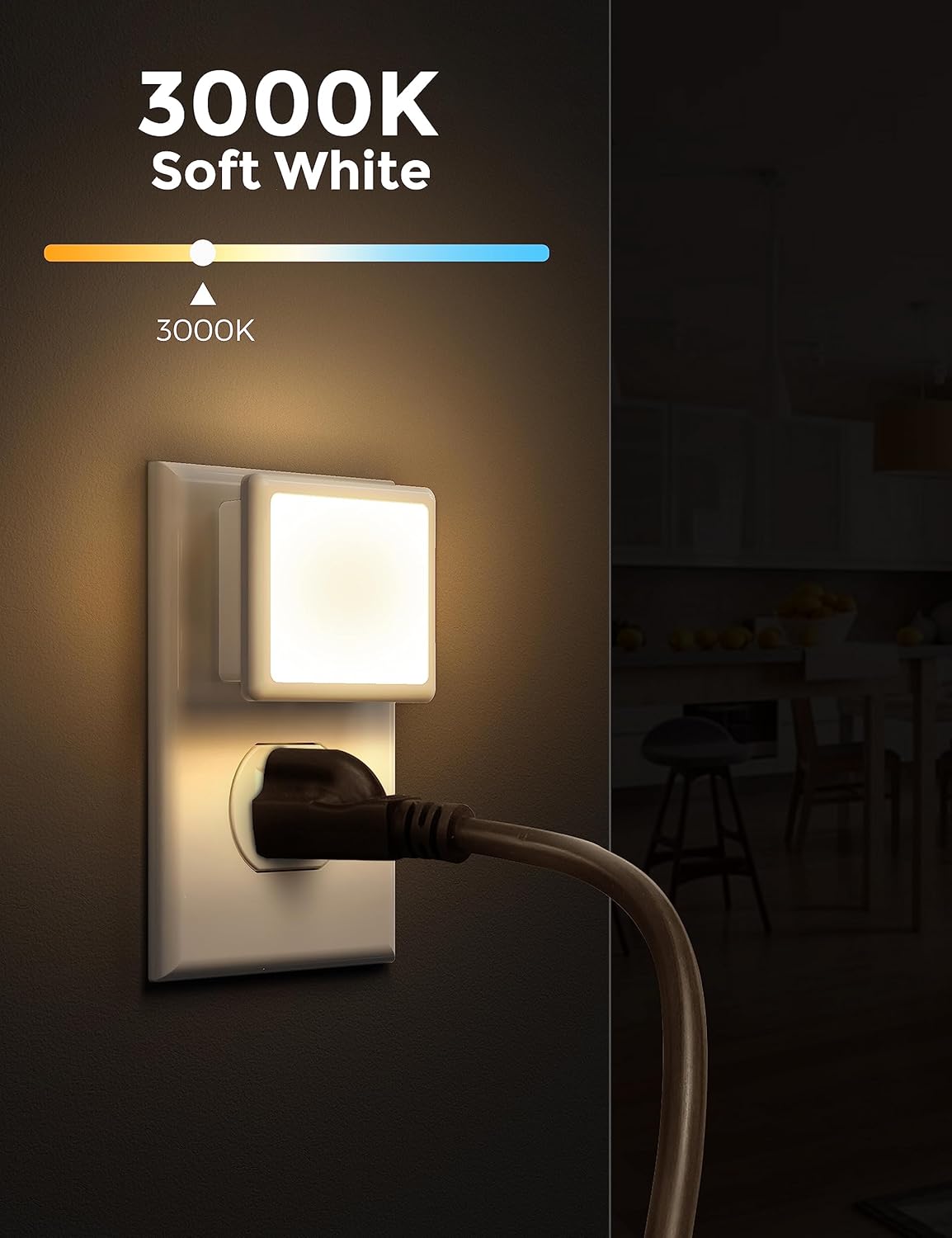 five light color variants: 3000k warm white, 5000k daylight, amber, red, and blue