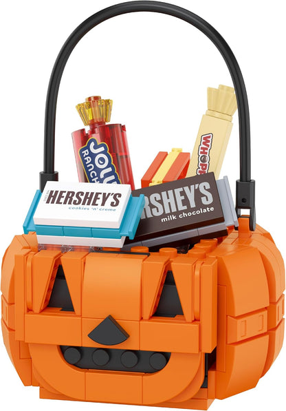 five officially licensed hershey's mini chocolate builds (milk chocolate, cookies 'n' creme, reese's, jolly rancher, whoppers)
