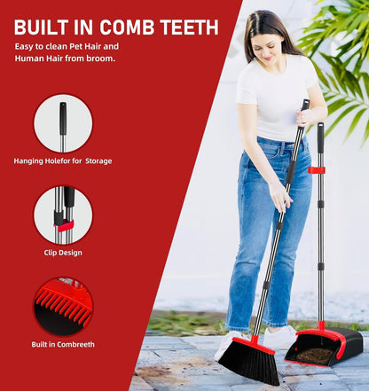 five-row upgraded broom bristles made from recycled pet bottles
