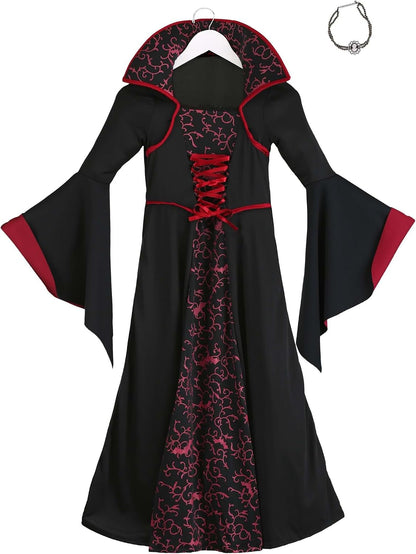 five-size range (xs through xl) covering children roughly age 4 through pre-teen