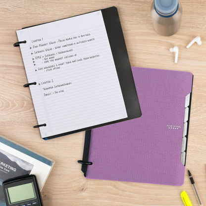 Five Star Flex Refillable Notebook + Study App Stocking Stuffer for Teens, 1 Inch Five Star Flex Binder with Pockets