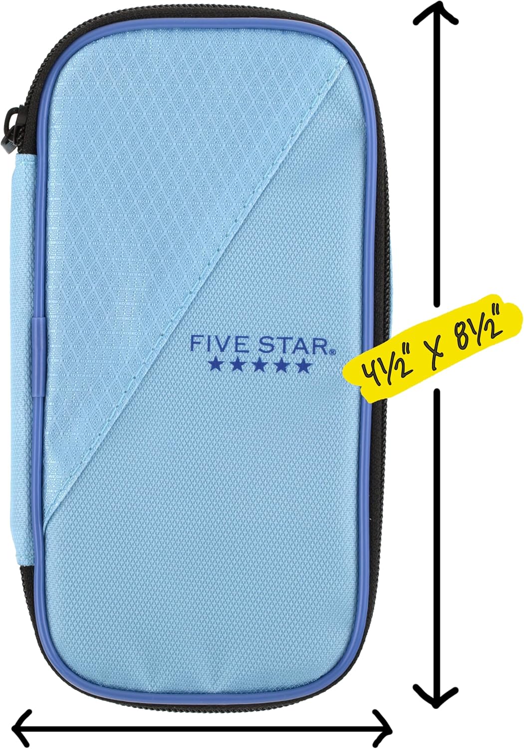 Five Star Zipper Pouch with Micro-Mesh Pocket, Simple Storage Solution for a Clean Minimalist Workspace