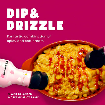 five variant options spanning flavor (original, spicy, carbonara), size (5.5 oz, 7 oz, 7.05 oz), and pack count (single, 2-pack)