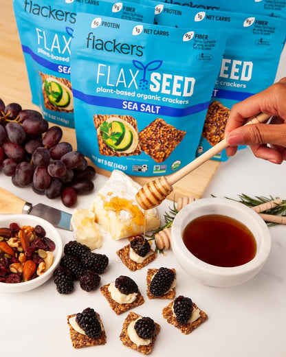 Flackers Organic Rosemary Flaxseed Crackers – Clean Label Crunch for Post-Workout Wellness Routines