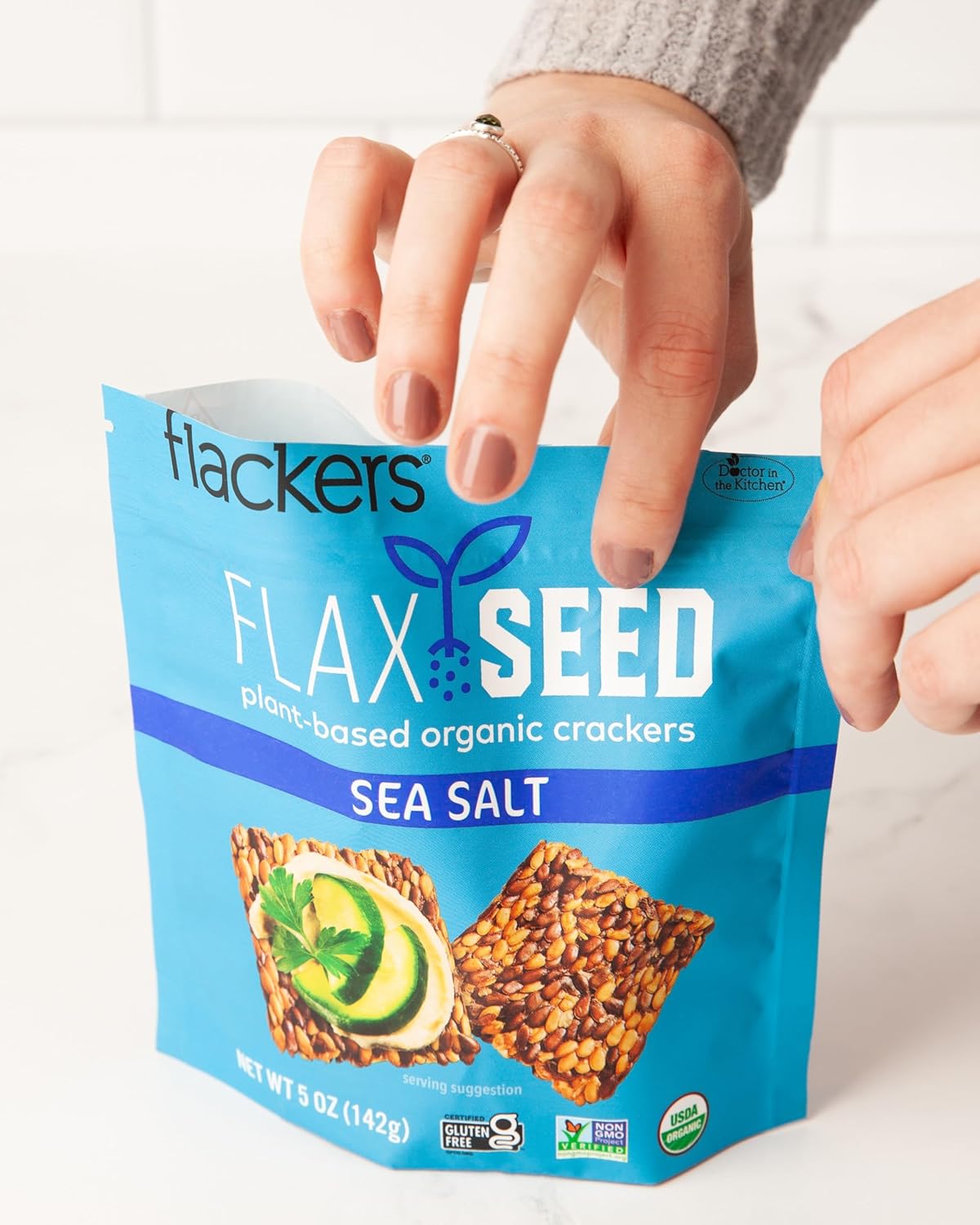 Flackers Organic Rosemary Flaxseed Crackers – Clean Label Crunch for Post-Workout Wellness Routines