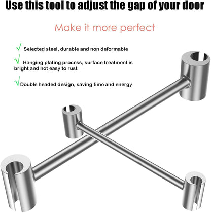 flag-hinge-specific geometry that slides over the hinge without door removal