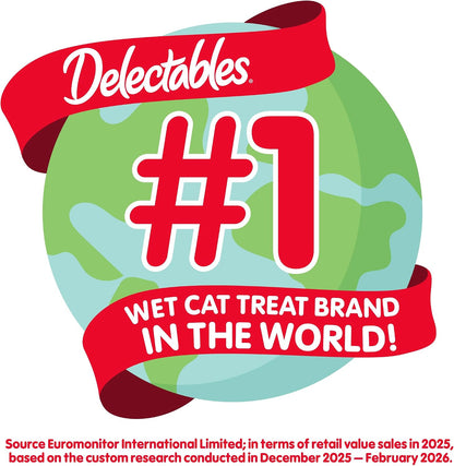 Delectables Lickable Cat Treats as a Thoughtful Housewarming Gift, Moist Snacks for Special Feasts