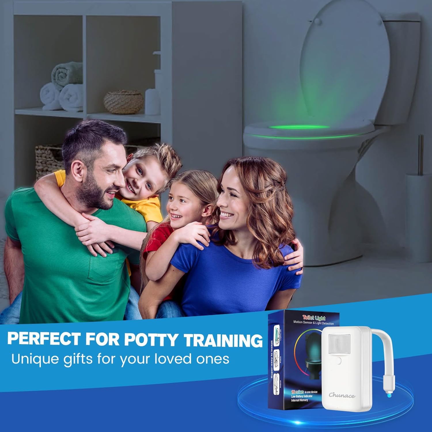 flexible arm design that conforms to any toilet bowl shape