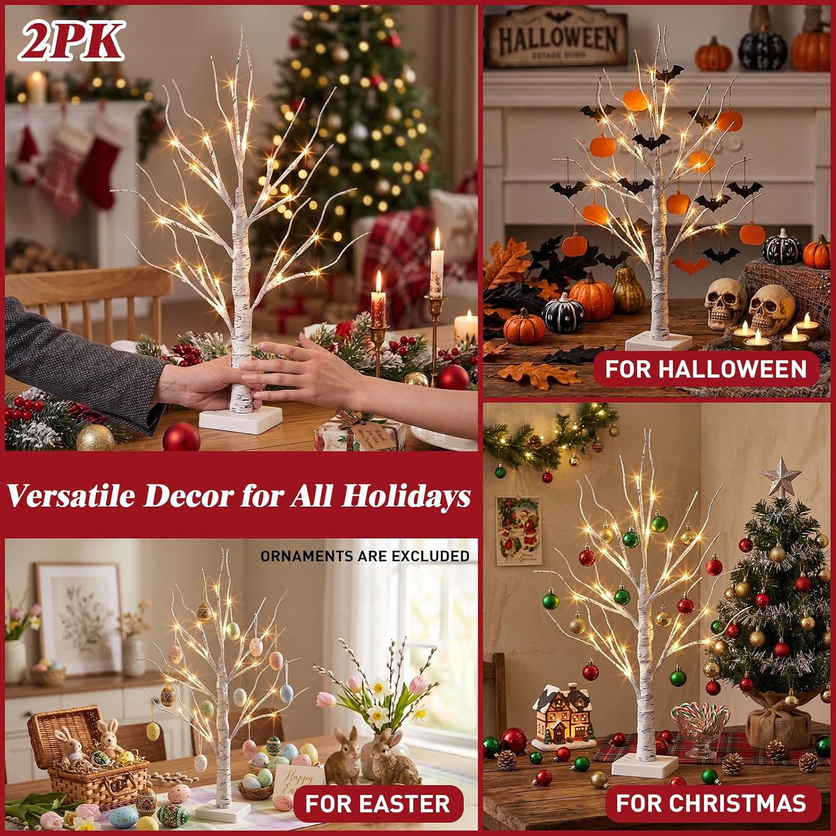 flexible bendable branches that hold lightweight hanging ornaments