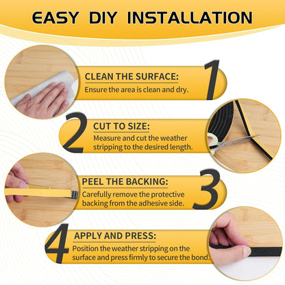 flexible foam profile that conforms to uneven door and window gaps