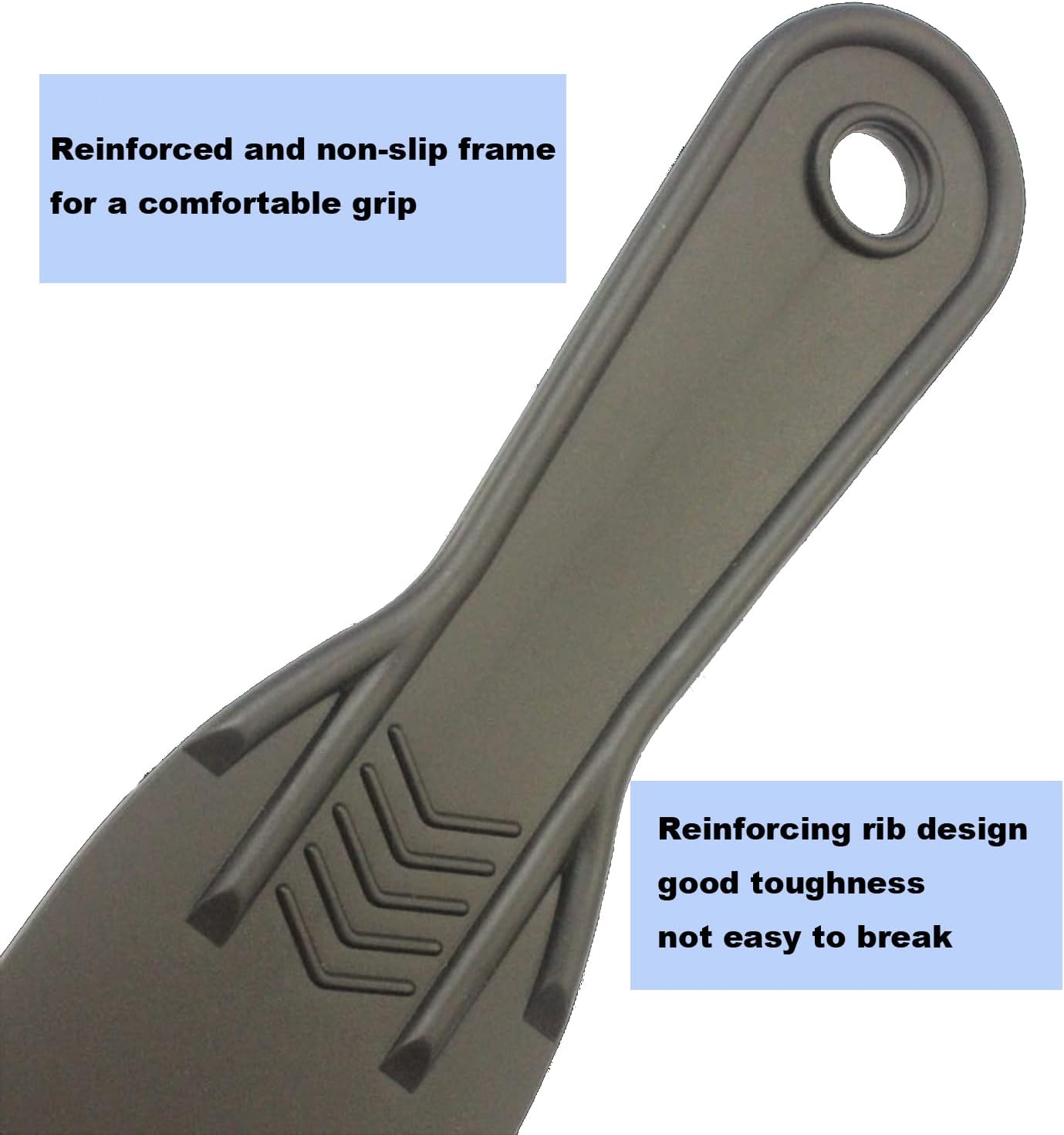 flexible plastic blade construction that flexes with the surface