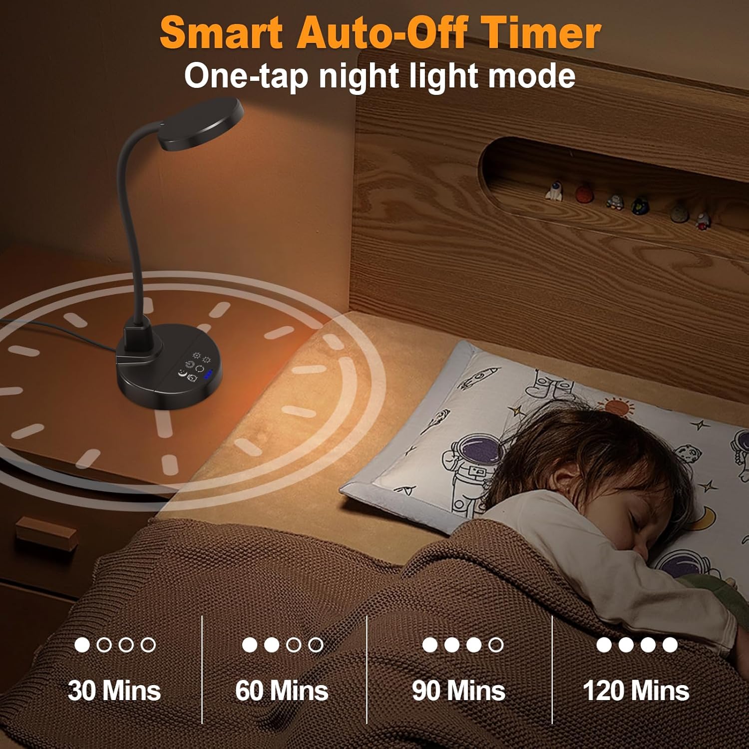 flexible silicone 360° gooseneck for precise light placement