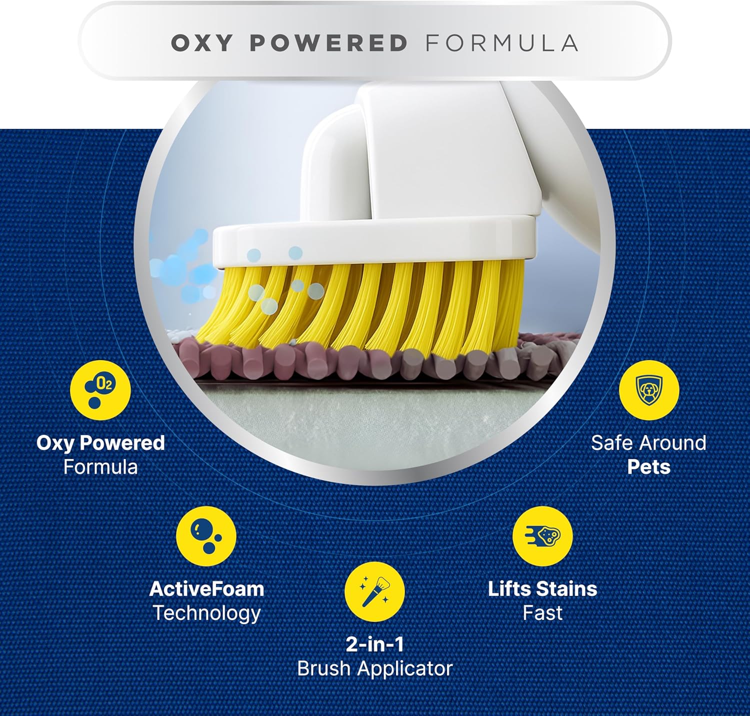 foam item form that penetrates carpet fibers without oversaturating