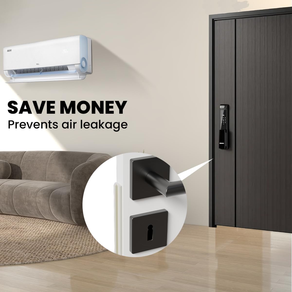 FoamGuard Thin Foam Door Seal – Entryway Frame Gap Cover for Polished Home Aesthetic, Paintable Look in White Black Brown
