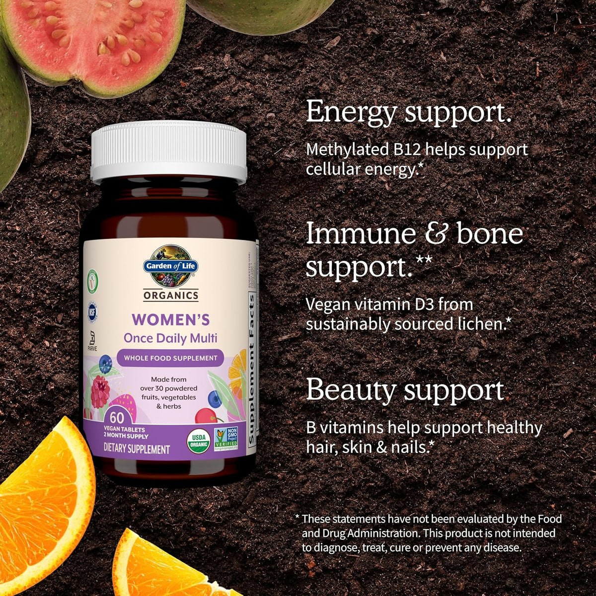 folate, biotin, vitamin c, vitamins a, d3, k, b6, and b12, with methylcobalamin b12 and vegan lichen-derived d3