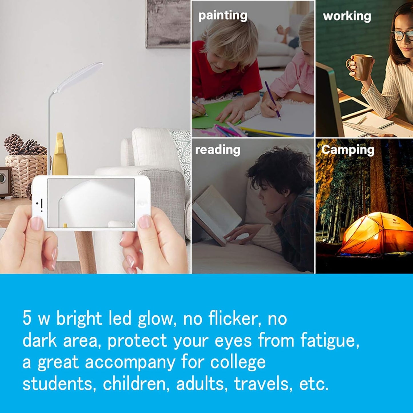 foldable compact body weighing only 3.2 oz for travel and small spaces