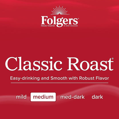 Folgers Classic Roast Instant Coffee – Office Desk Brew for Fast Morning Focus, No Equipment Needed
