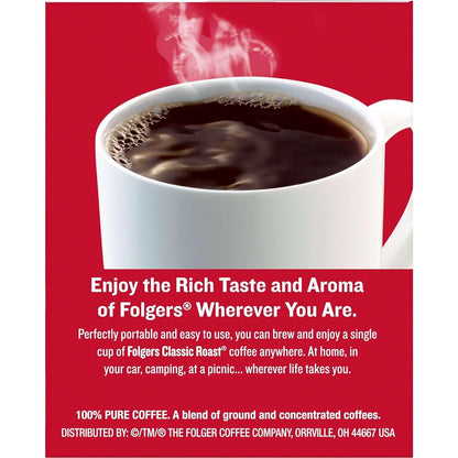 Folgers Coffee Singles – Clutter-Free Coffee Solution for Dorm Rooms and Kitchenette Counters