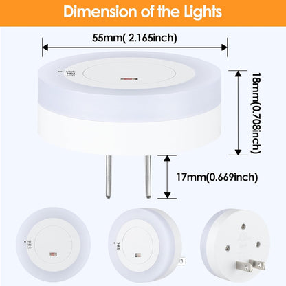 FOLKSMATE LED Plug in Nightlight – Smoke Free Flame Free Bedroom and Basement Light, 2700K Soft Glow