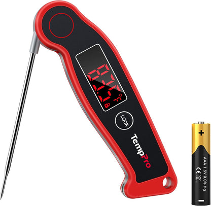food-grade thermocouple probe with a 0.5-second response time, plus or minus 0.9-degree f accuracy, and a 572-degree f upper temperature limit