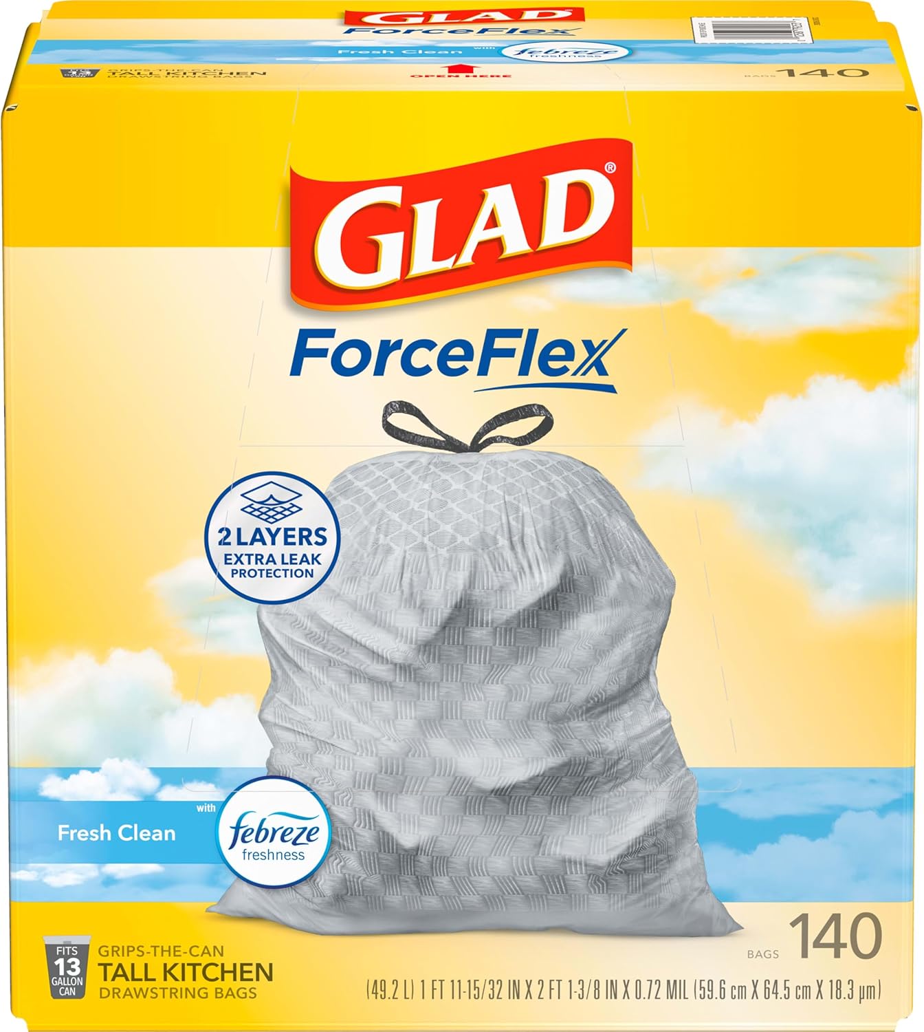 forceflex stretchable technology that expands around sharp edges and heavy loads