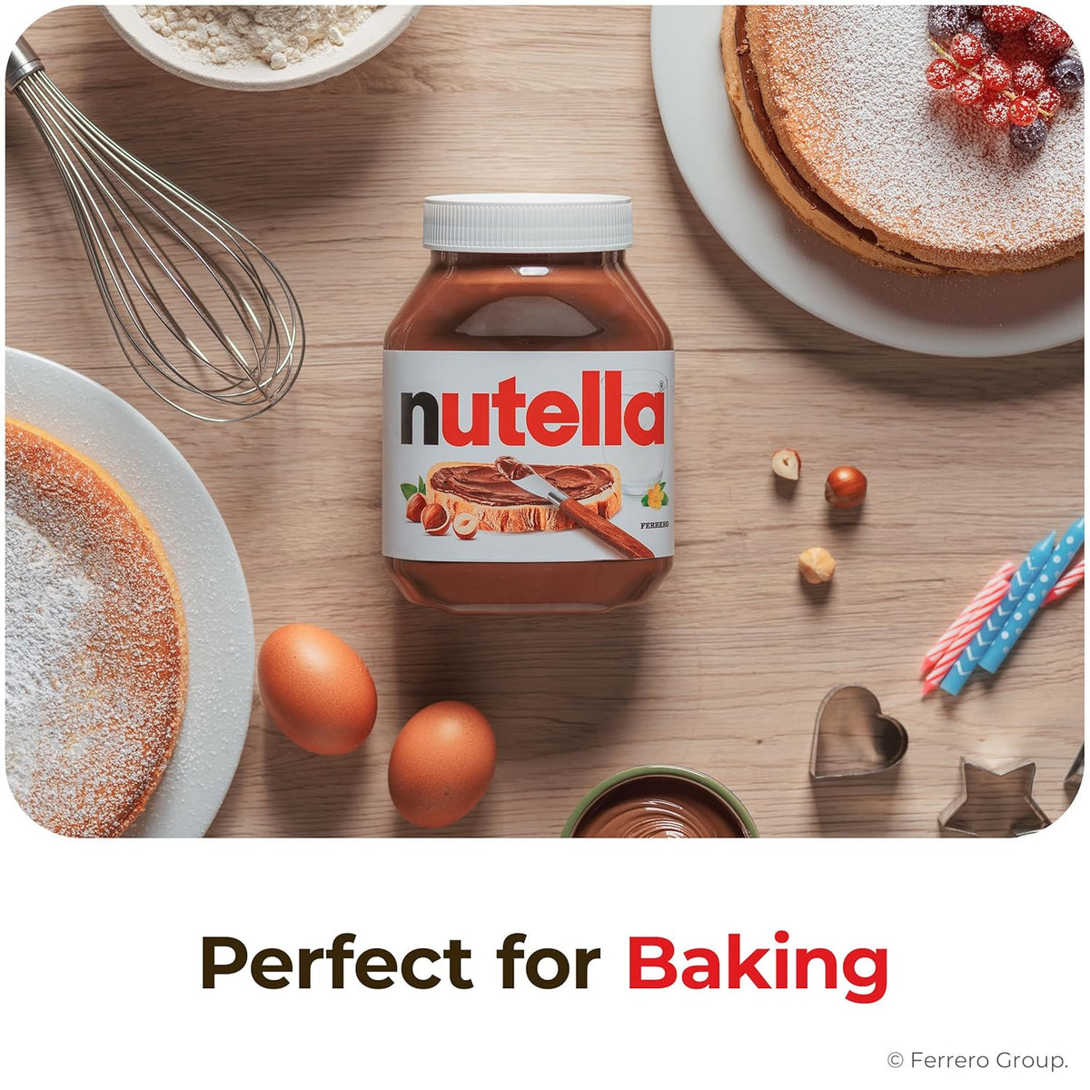 formula of cocoa and roasted hazelnuts delivering the signature creamy spread