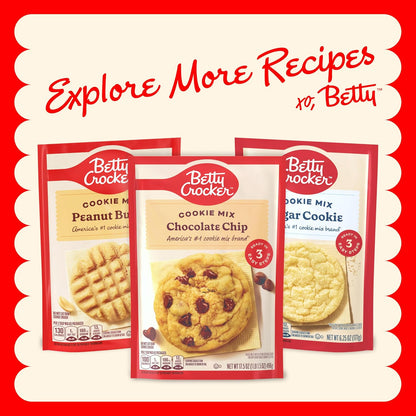 Betty Crocker Peanut Butter Cookie Mix, 7.2 oz., 12-Cookie Baking Routine for Home Bakers