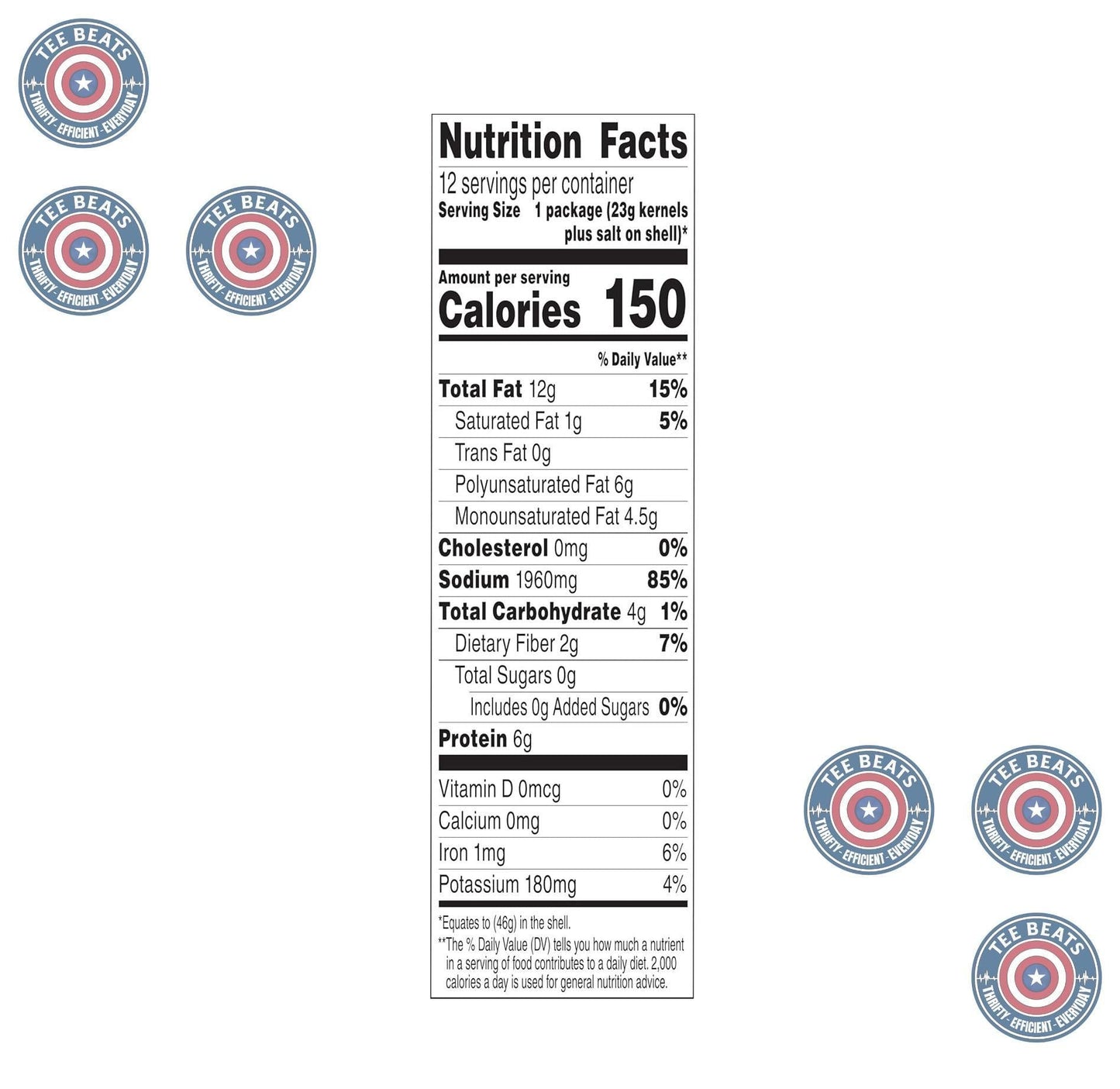 fortified with 8% vitamin e, 20% phosphorus, and 25% magnesium