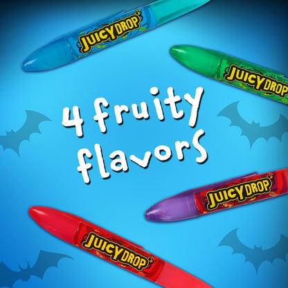 four assorted fruity flavors: watermelon blast, knock-out punch, blue rebel, and wild cherry berry