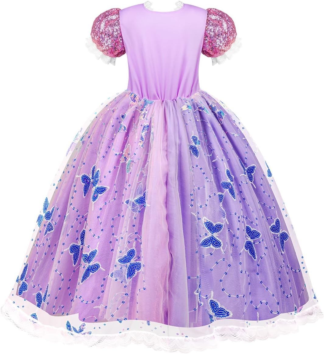 Meland Light Up Princess Dress for Girls Ages 3-10 – Christmas and Holiday Princess Gift Set for Granddaughters and Daughters