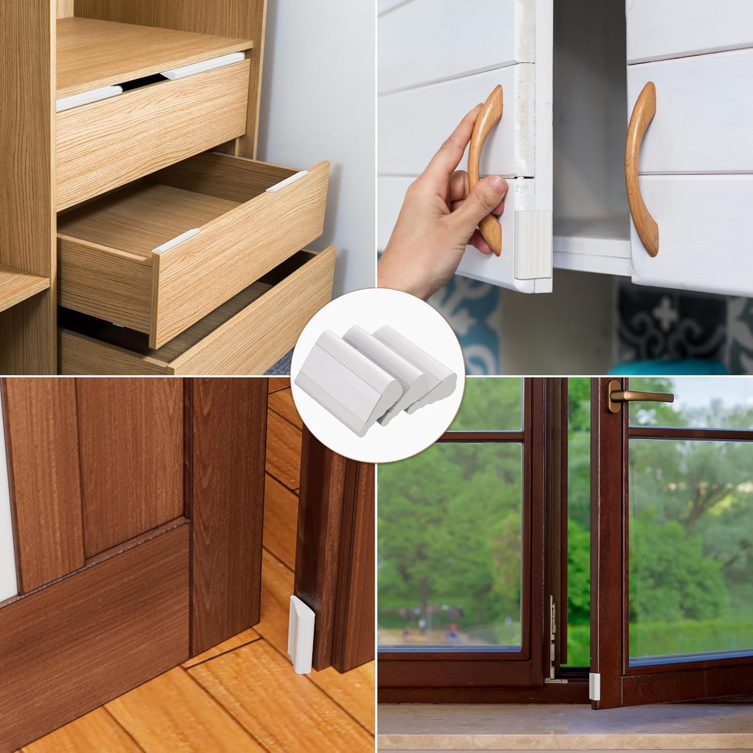 four color variants (white, black, brown, gray) to match frame finishes