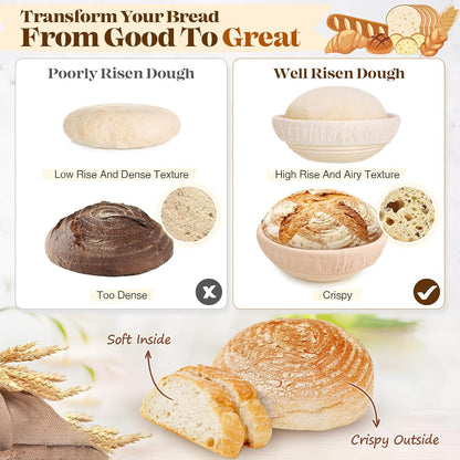 four decorative bread stencils and a detailed user manual for beginner-friendly bread preparation