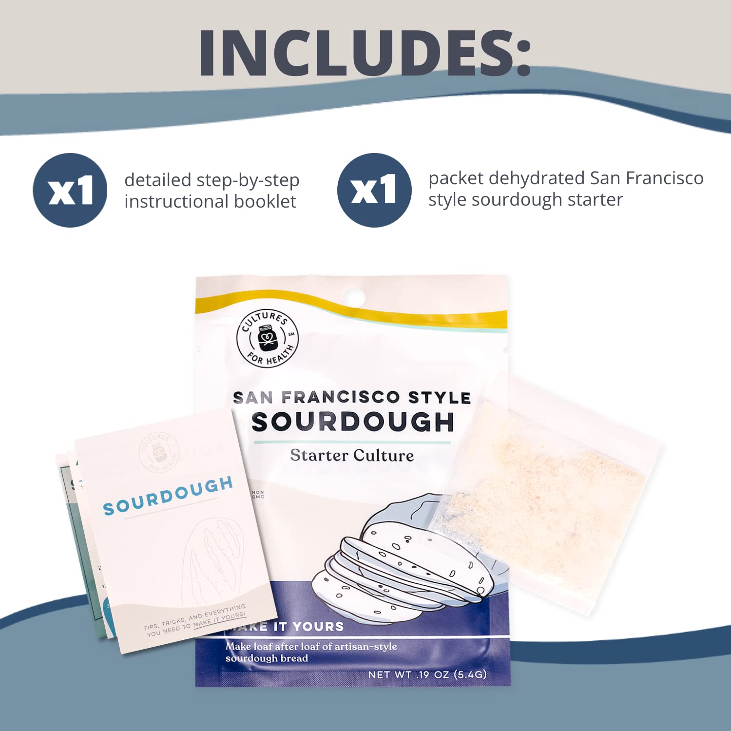 four style variants: rye, san francisco style, wheat, and gluten free single pouches