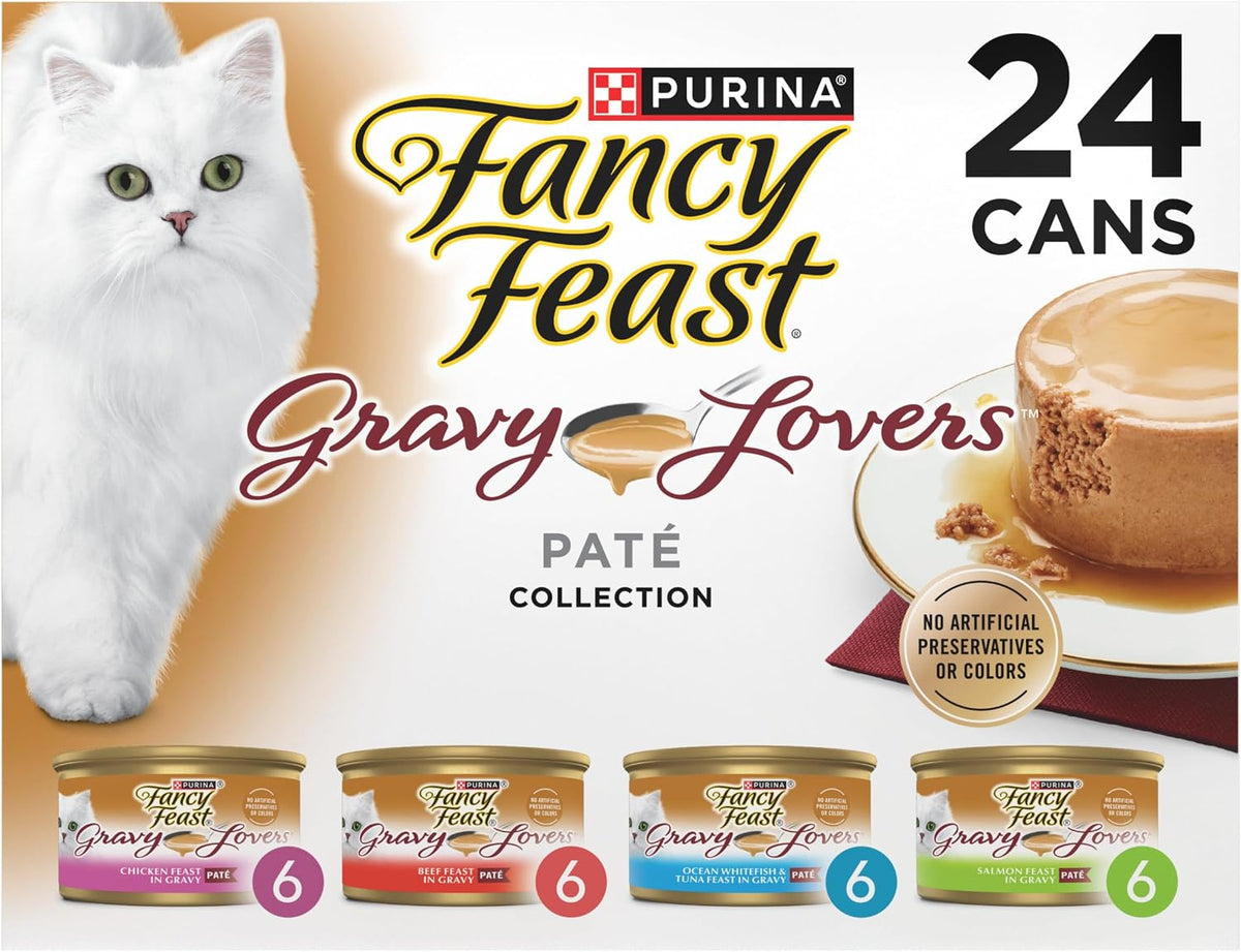 four varieties: beef feast, chicken feast, ocean whitefish and tuna feast, and salmon feast