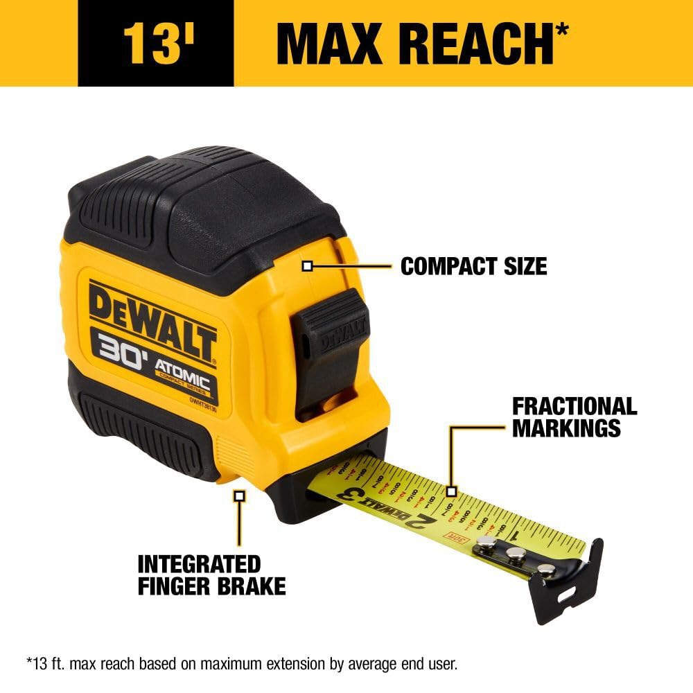 fractional blade graphics (feet, inches, 1/16, 1/32) for quick readings
