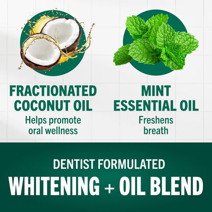 fractionated coconut oil + mint essential oil blend for freshening and oral wellness