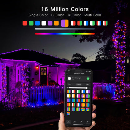 free-app control plus alexa and google assistant voice control for switching, color changes, and brightness adjustment
